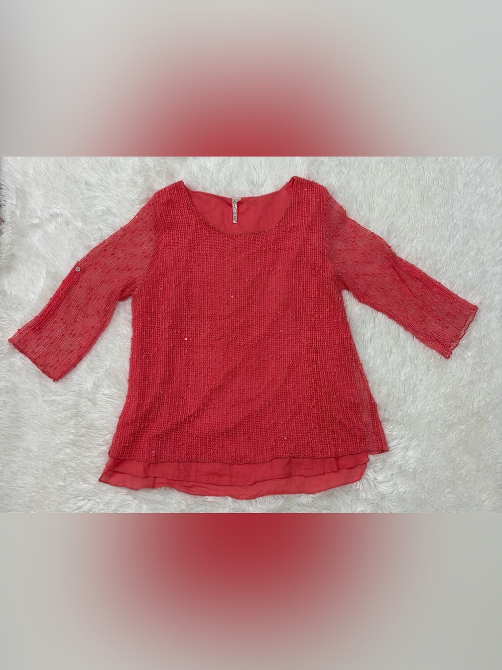 Lulu-B  Sequin Knit Layered Tunic